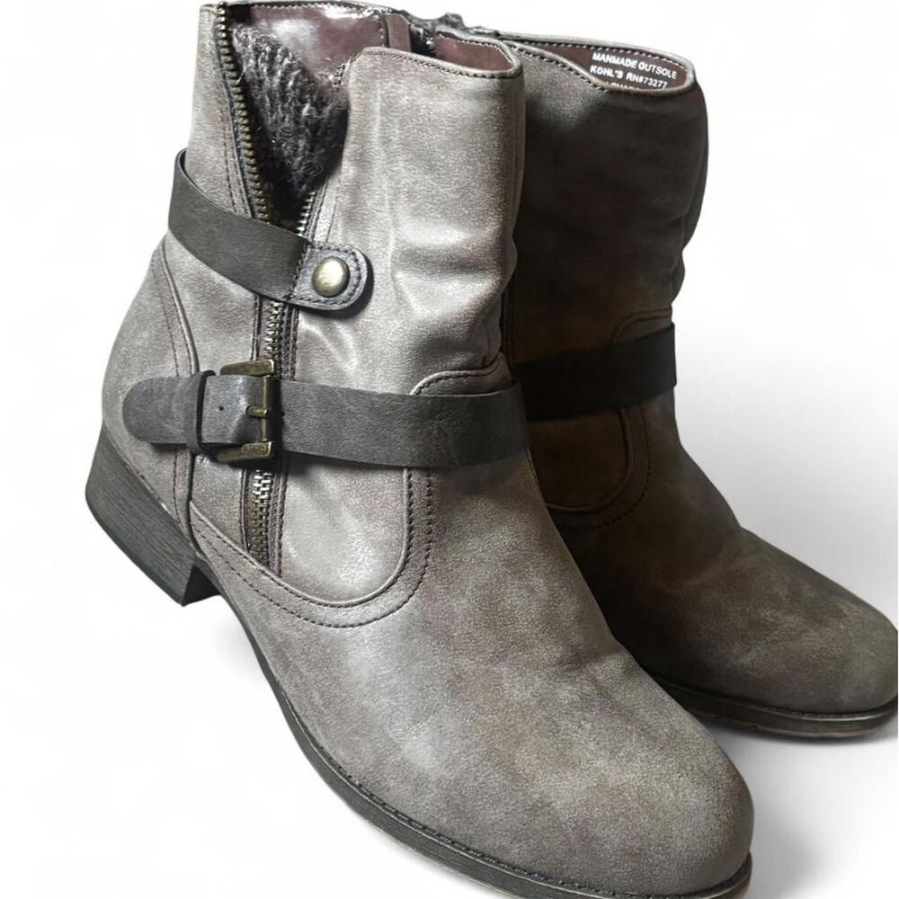 So-clothing Women's Grey and Brown Boots